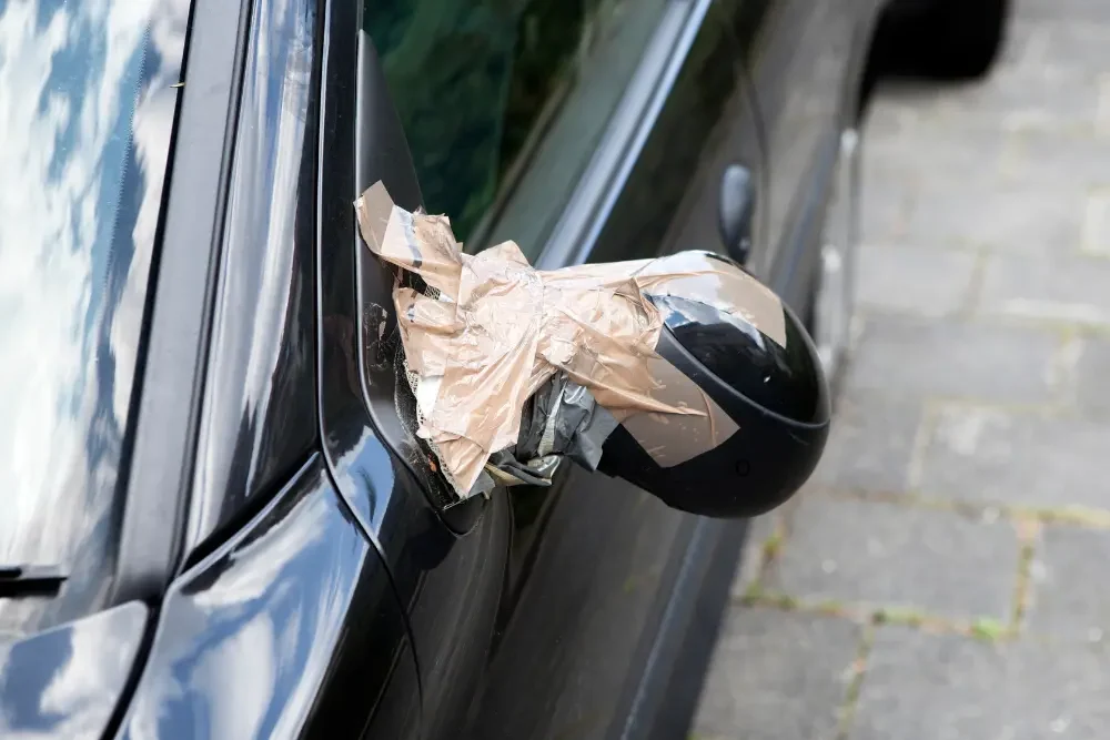 Rétroviseur cassé