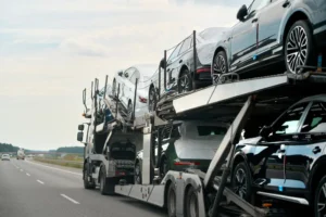 voiture sur camion