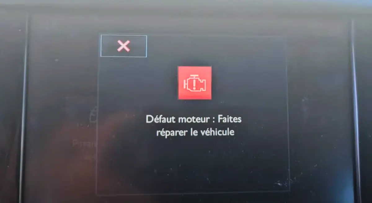 Défaut Moteur Faites Réparer le Véhicule