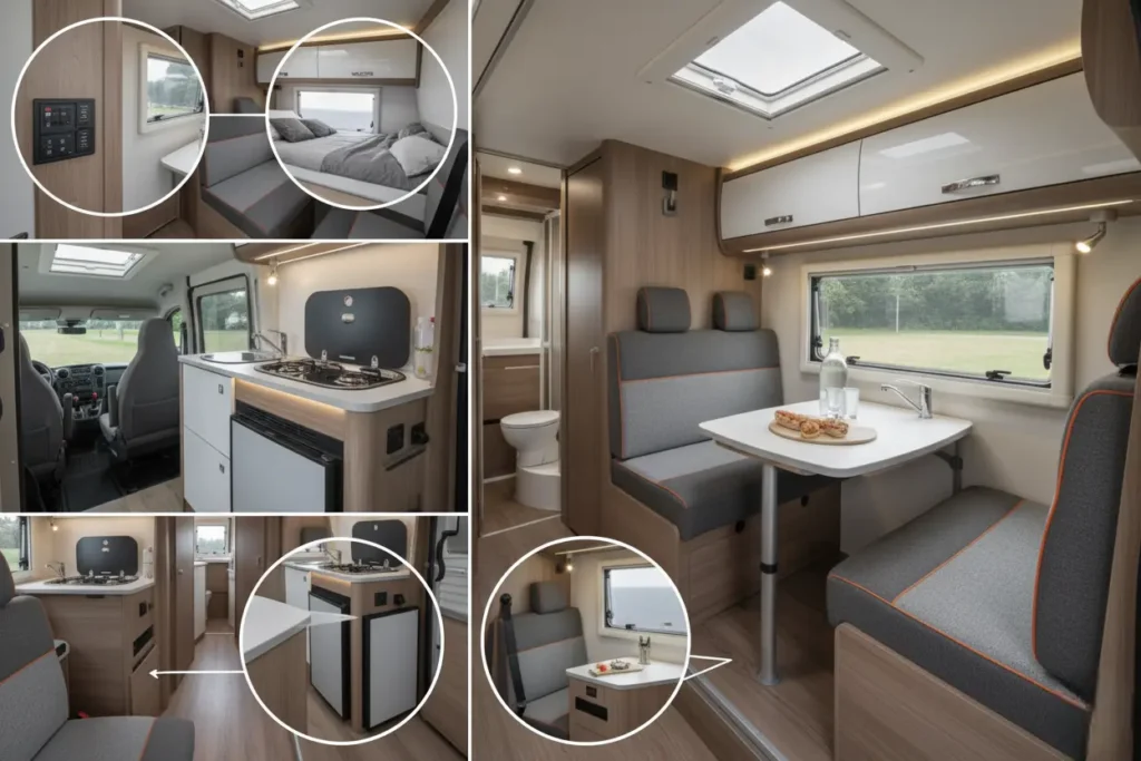 Interieur camping car dacia